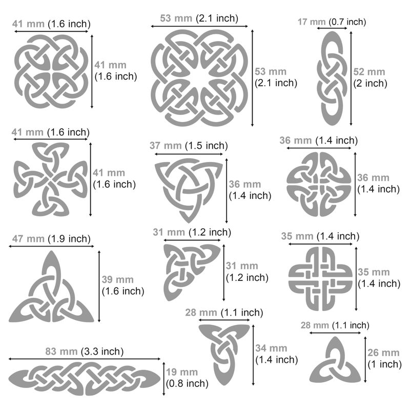 Aleks Melnyk No.32 Metal Journal Stencil, Pyrography Celtic Patterns, Celtic Knot, Viking Stencil, Wood Burning Template, Wood Carving, Bullet Journaling - Image 3